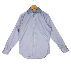 CANALI IMPECCABILE MEN’S DRESS SHIRT – BLUE – MADE IN ITALY – SIZE 39 / 15.5